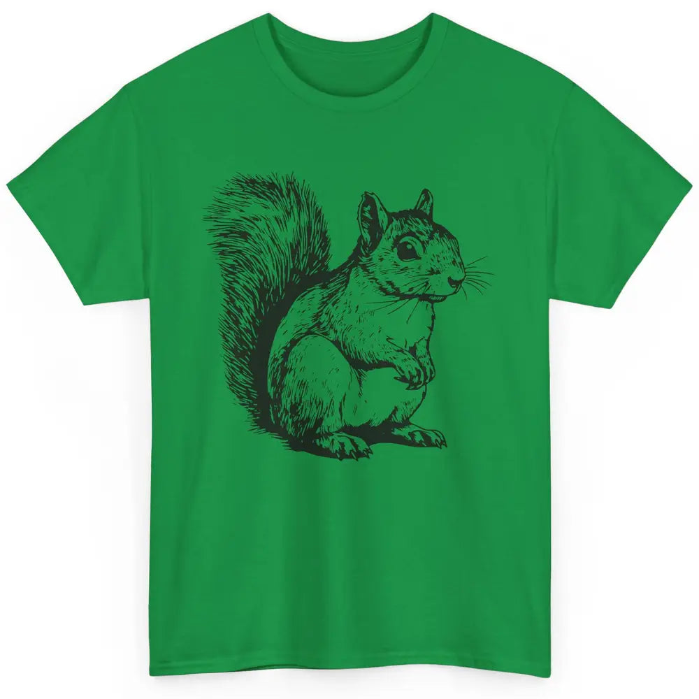 Squirrel Drawn Cute Chipmunk Animal Squirrel Lovers Gift Classic Unisex T-Shirt