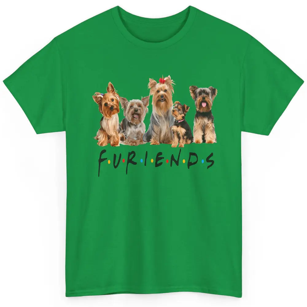 Cute Furiends Yorkie Terrier Dog Funny Puppy Owner Pet Lover Classic Unisex T-Shirt