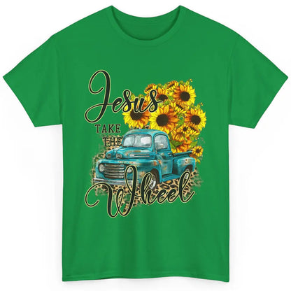 Sunflower Jesus Take The Wheel Truck Western Country Leopard Classic Unisex T-Shirt