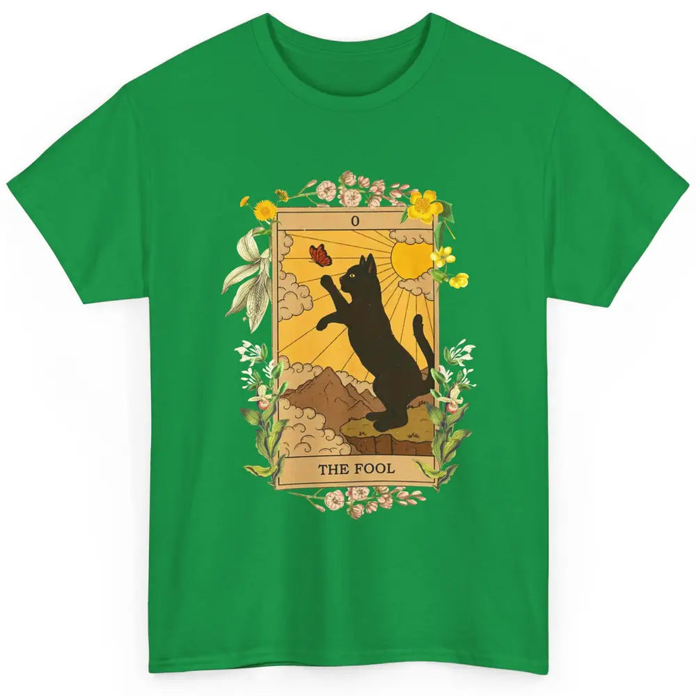 Funny Cat The Fool Tarot Card Halloween Costume Cat Lovers Classic Unisex T-Shirt