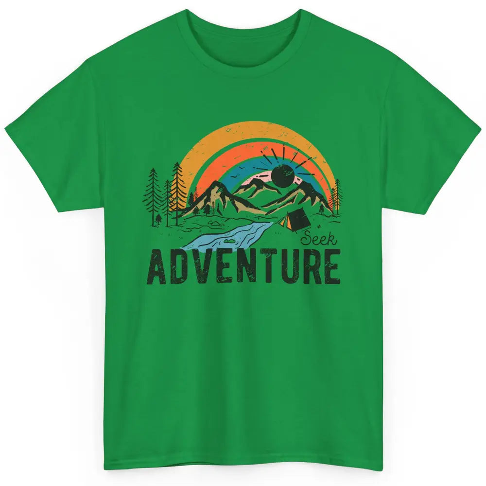 Vintage Mountain Sunrise Seek Adventure Camping Hiking Lover Classic Unisex T-Shirt