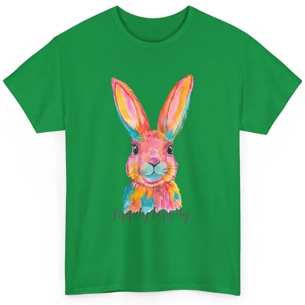 Watercolor Hippity Hoppity Bunny Dance Easter Rabbit Hip Hop Classic Unisex T-Shirt