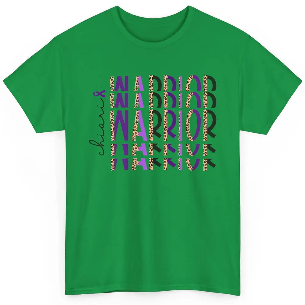 Chiari Warrior Leopard Purple Ribbon Chiari Awareness Month Classic Unisex T-Shirt