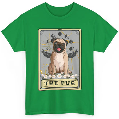 Floral The Pug Tarot Card Pug Mom Halloween Pug Lovers Classic Unisex T-Shirt