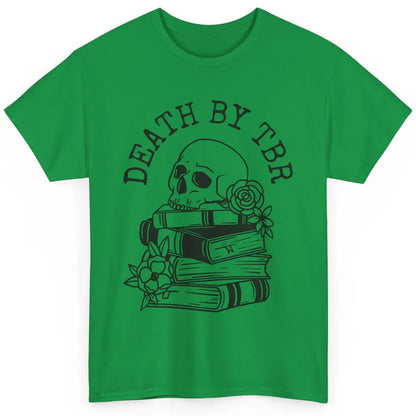 Floral Skull Books Death By TBR Book Reading Lovers Classic Unisex T-Shirt