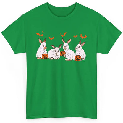 Funny Bunny Ghost Halloween Rabbit Pumpkin Spooky Season Classic Unisex T-Shirt