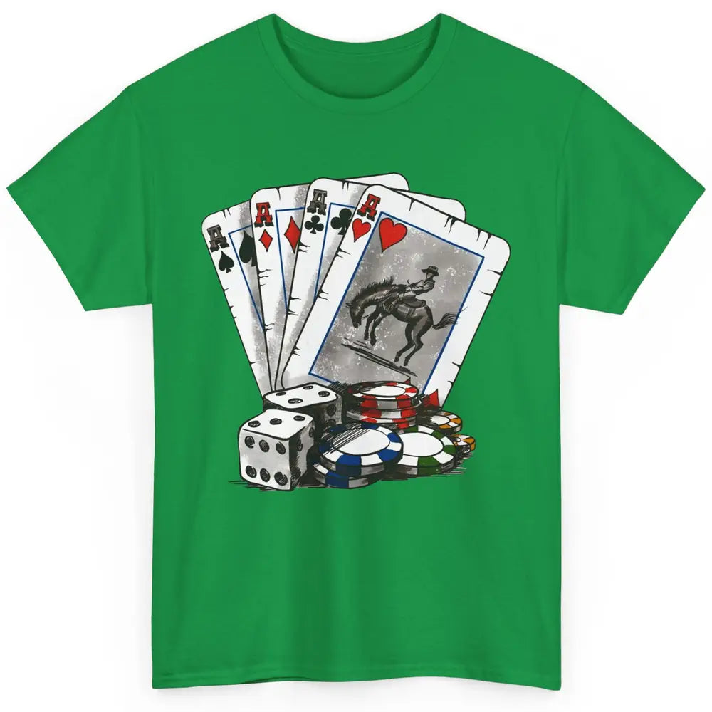 Cowboy Playing Cards Western Boho Desert Country Cowboy Gift Classic Unisex T-Shirt