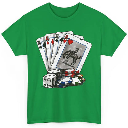 Cowboy Playing Cards Western Boho Desert Country Cowboy Gift Classic Unisex T-Shirt