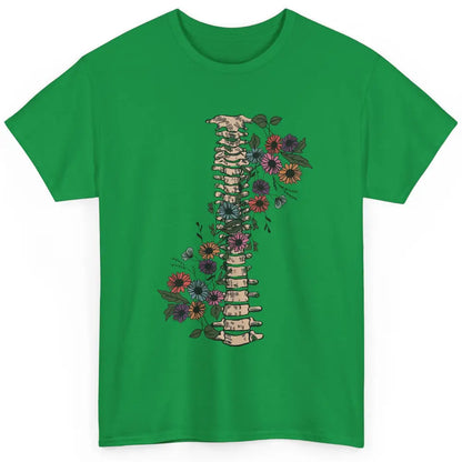 Floral Spine Anatomy Botanical Spine Ankylosing Spondylitis Classic Unisex T-Shirt