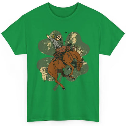 Cowboy Bronc Horsing Shamrocks St. Patricks Day Western Classic Unisex T-Shirt