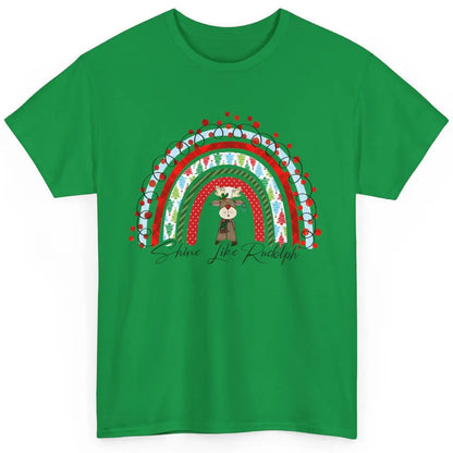 Boho Christmas Tree Rainbow Shine Like Reindeer Christmas Classic Unisex T-Shirt