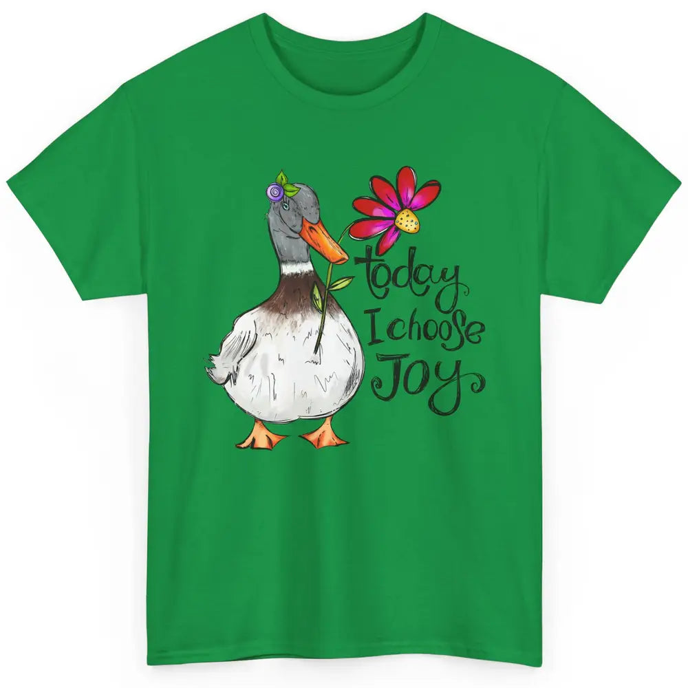 Christian Duck Today I Choose Joy Bible Verse Hand Drawn Classic Unisex T-Shirt