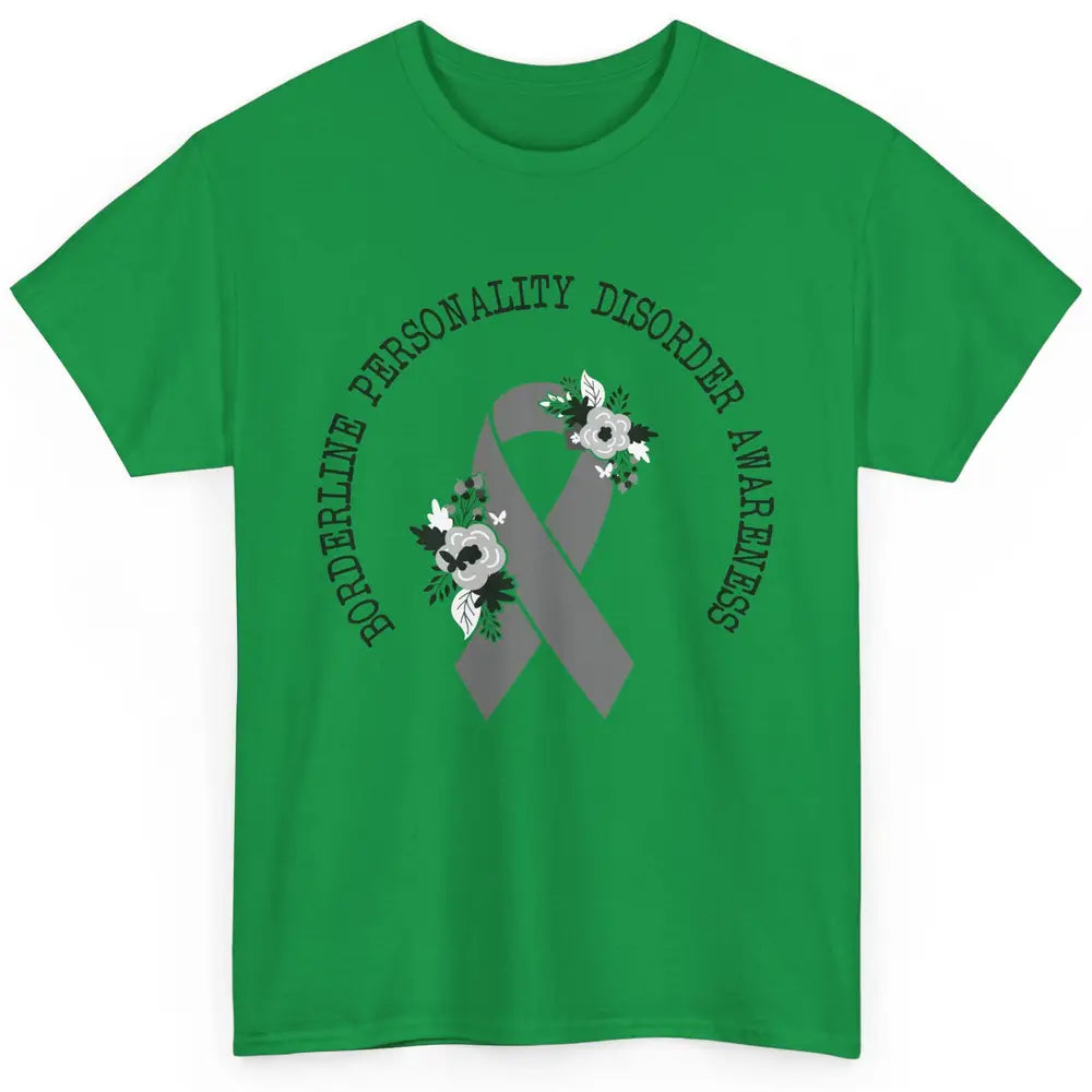 Borderline Personality Disorder Awareness BPD Gray Ribbon Classic Unisex T-Shirt