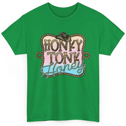 Cowboy Hat Rope Honky Tonk Honey Leopard Western Country Classic Unisex T-Shirt