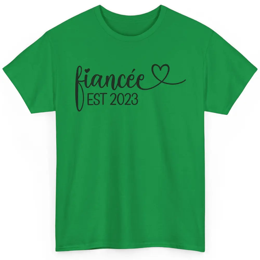 Fiancee Est 2023 Future Mrs. Engagement Bachelorette Gift Classic Unisex T-Shirt