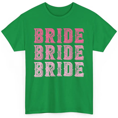 Vintage Cowgirl Bride Rodeo Bachelorette Bridal Engagement Classic Unisex T-Shirt