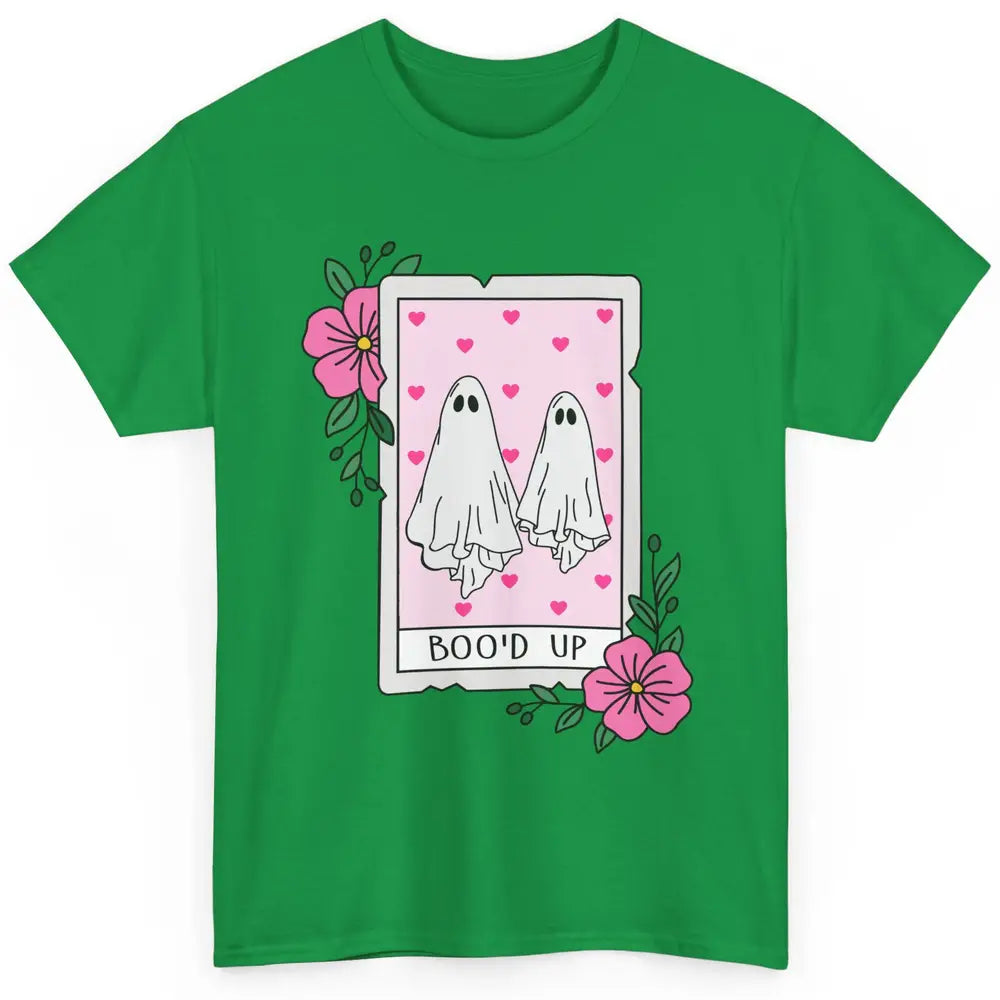 Floral Bood Up Tarot Card Valentines Day Spooky Ghost Couple Classic Unisex T-Shirt