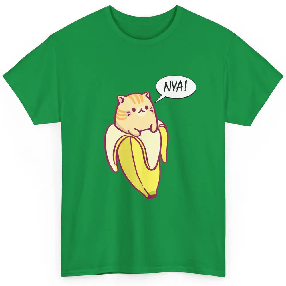 Cute Bananya Banana Orange Cat Kawaii Humor Kitten Mom Life Classic Unisex T-Shirt