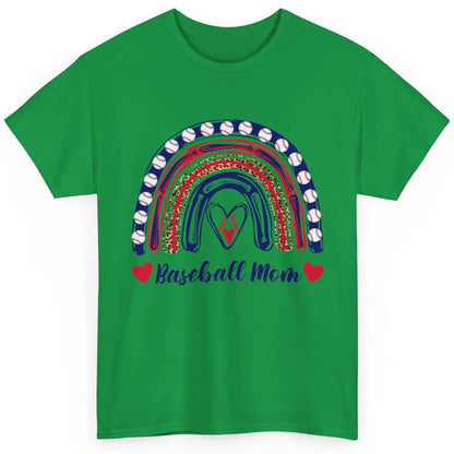 Baseball Mom Leopard Rainbow Proud Baseball Softball Players Classic Unisex T-Shirt