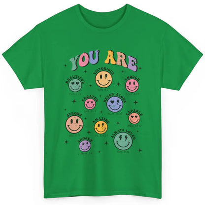 Christian God Say You Are Bible Verse Smiling Face Religious Classic Unisex T-Shirt