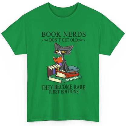 Cat Book Nerds Don't Get Old They Become Rare Reading Lovers Classic Unisex T-Shirt