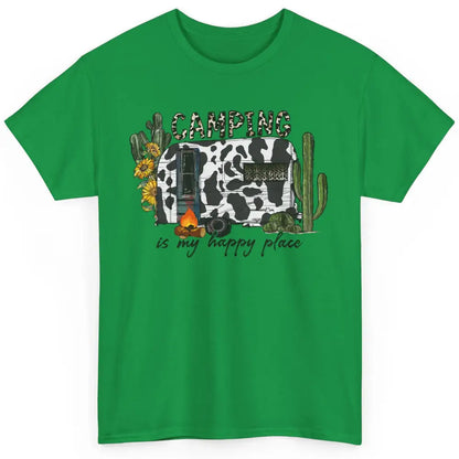 Desert Cactus Cowhide Camping Trailer Western Country Camper Classic Unisex T-Shirt