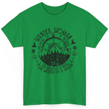 Retro Soul Of A Witch Wander Woman Compass Hiking Camping Classic Unisex T-Shirt