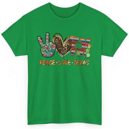 Retro Peace Love Texas Leopard Western Country Desert Cactus Classic Unisex T-Shirt