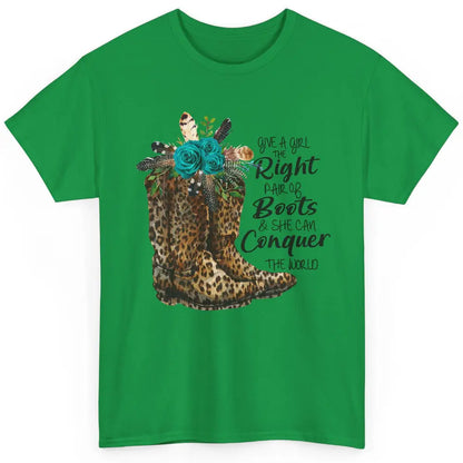 Western Cowgirl Give A Girl Right Pair Of Boots Cowboy Boots Classic Unisex T-Shirt