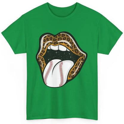 Baseball Lovers Leopard Lips Baseball Players Gift Classic Unisex T-Shirt