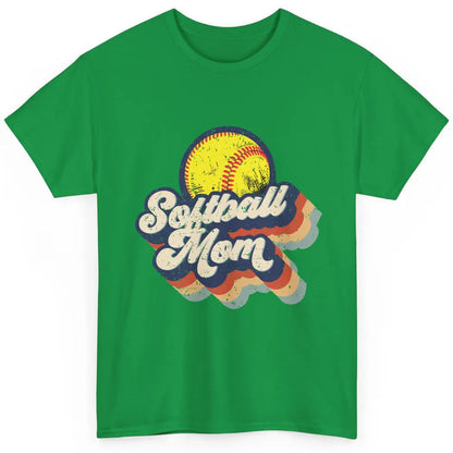 Retro Softball Mom Catcher Pitcher Mothers Softball Player Classic Unisex T-Shirt