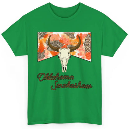 Boho Bull Skull Cow Print Oklahoma Smokeshow Western Country Classic Unisex T-Shirt