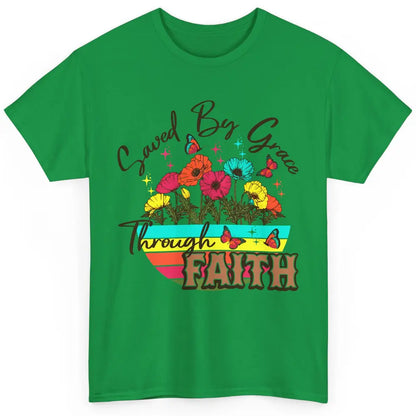 Christian Saved By Grace Through Faith Bible Verse Religious Classic Unisex T-Shirt