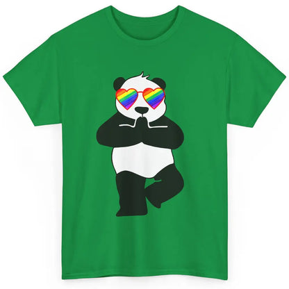 Yoga Panda LGBT Gay Pride Month Rainbow Sunglasses Love Classic Unisex T-Shirt