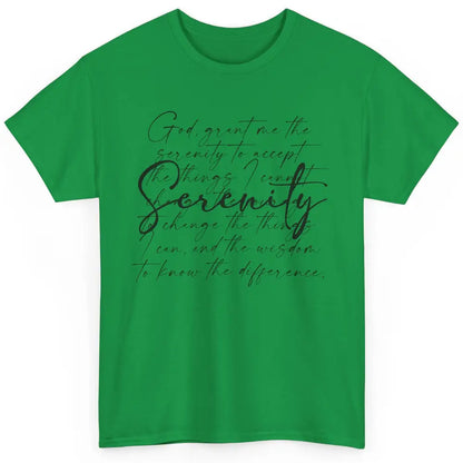 Christian Prayer God Grant Me The Serenity Bible Religious Classic Unisex T-Shirt