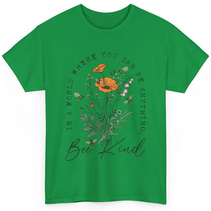 Vintage Bee Kind Daisy Minimalist Positive Mind Wildflower Classic Unisex T-Shirt