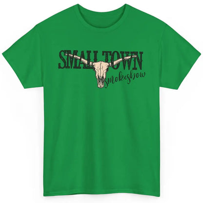 Boho Bull Skull Small Town Smokeshow Western Country Cowgirl Classic Unisex T-Shirt