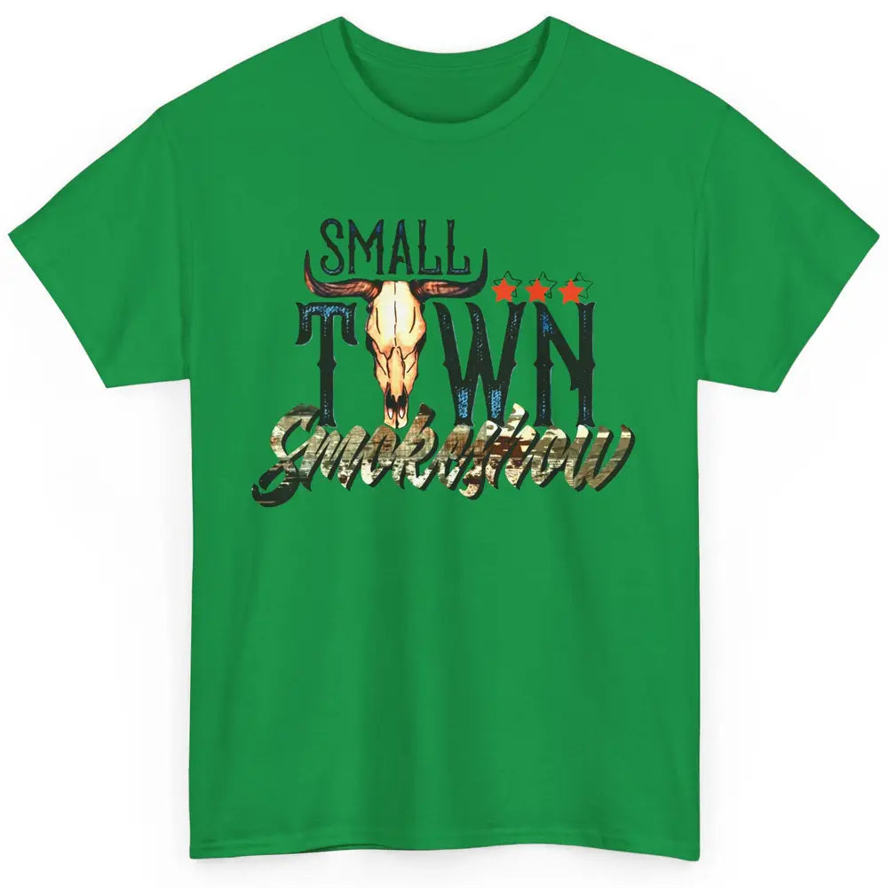 Boho Bull Skull Small Town Smokeshow Western Country Cowgirl Classic Unisex T-Shirt