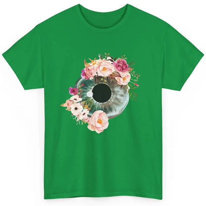 Floral Eyeball Optometrist Eye Anatomy Ophthalmology Tech Classic Unisex T-Shirt