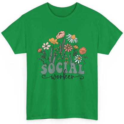 Social Worker Wildflower School Social Worker Teacher Gift Classic Unisex T-Shirt