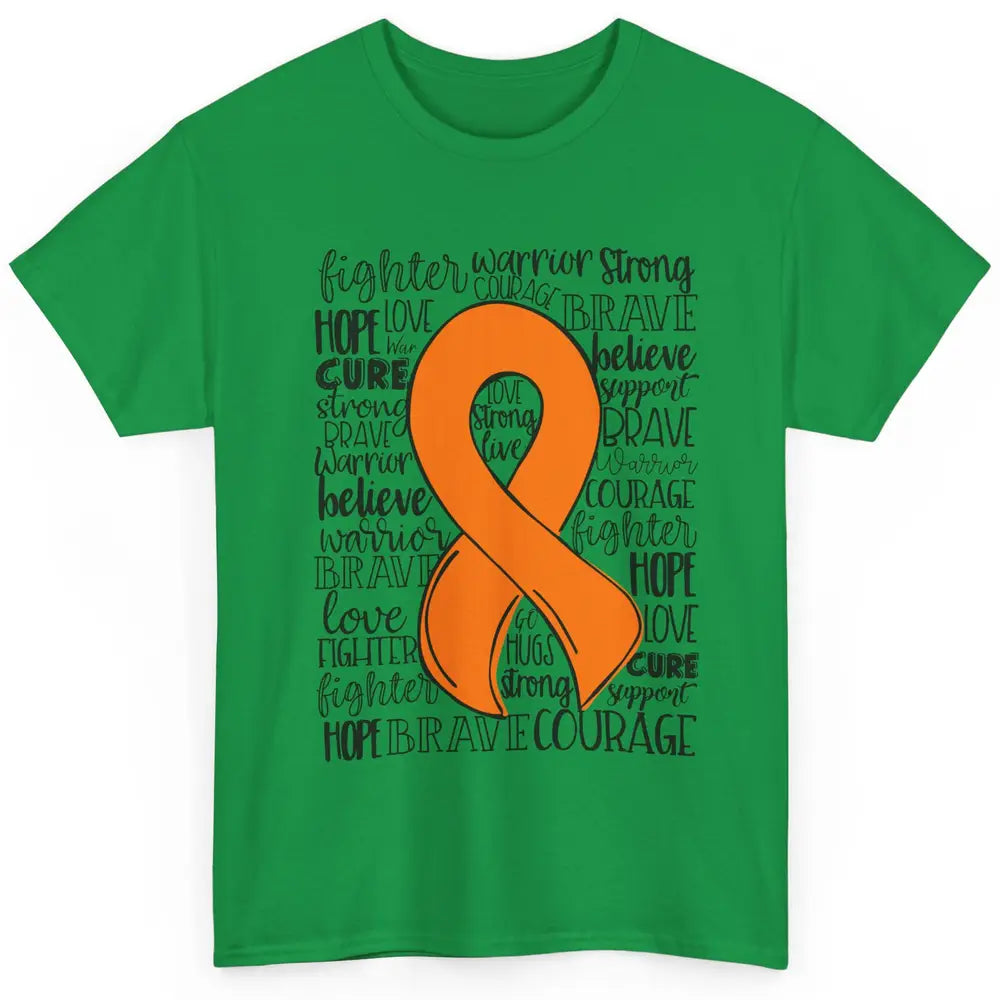 Functional Neurological Disorder FND Orange Ribbon Hope Love Classic Unisex T-Shirt