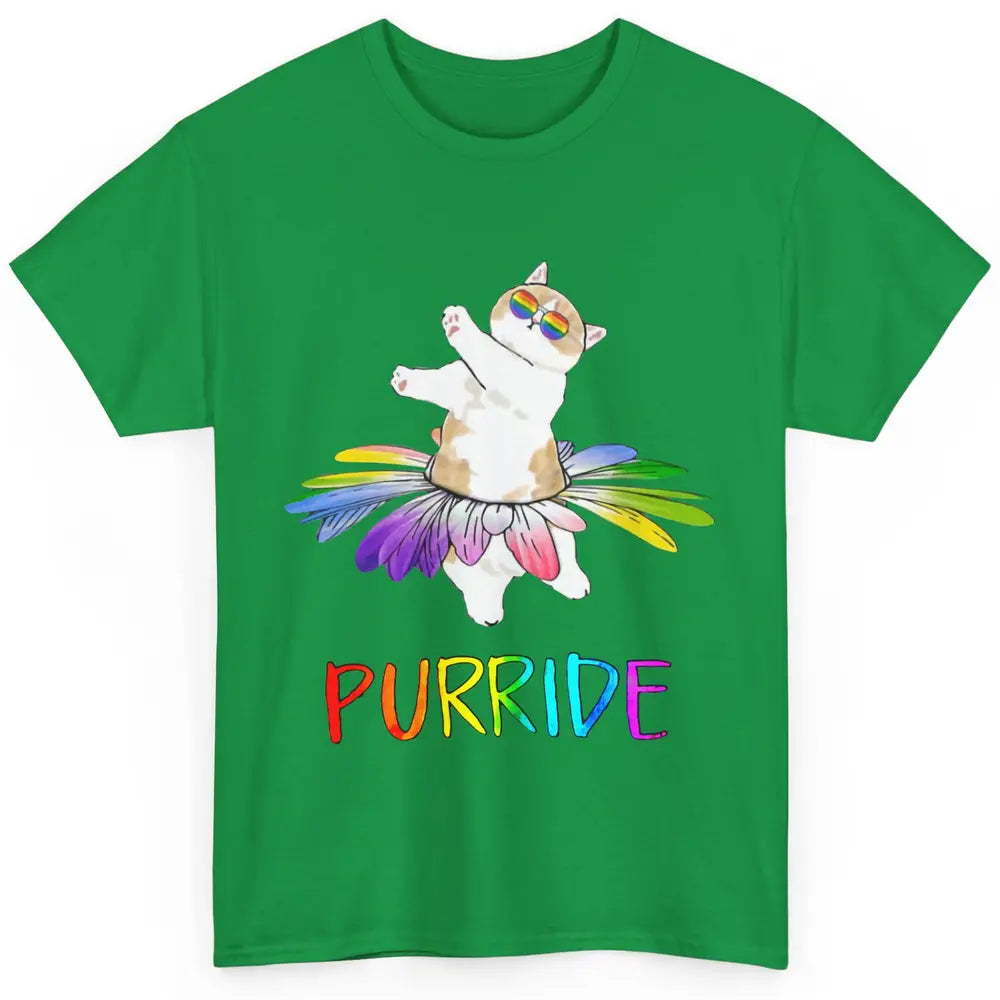 Funny Cat Dancing Purride LGBT Cat Gay Rainbow Cat Lovers Classic Unisex T-Shirt