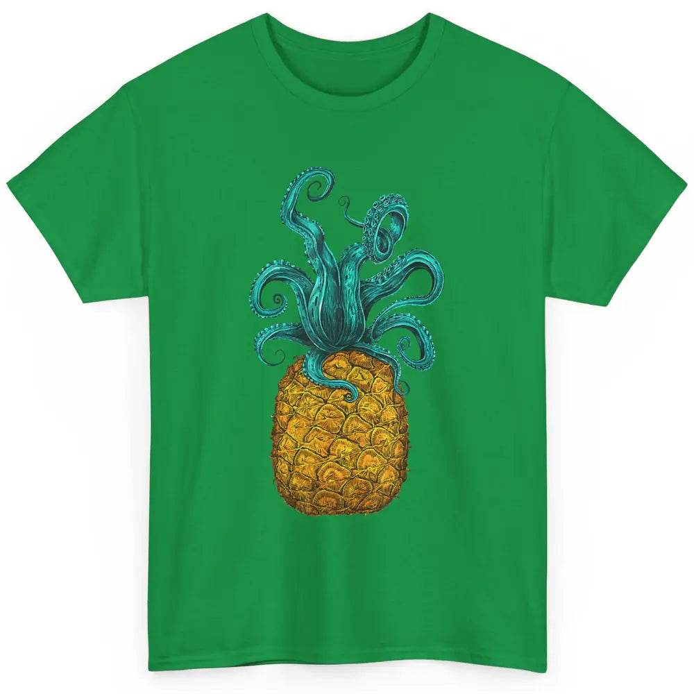 Cute Hawaiian Octopus Pineapple Aloha Beach Hawaii Island Classic Unisex T-Shirt