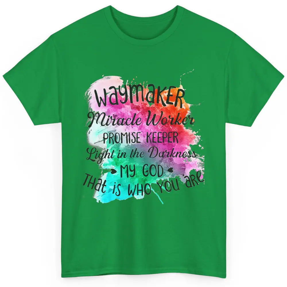 Christian Jesus Cross Waymaker Miracle Worker Religious God Classic Unisex T-Shirt