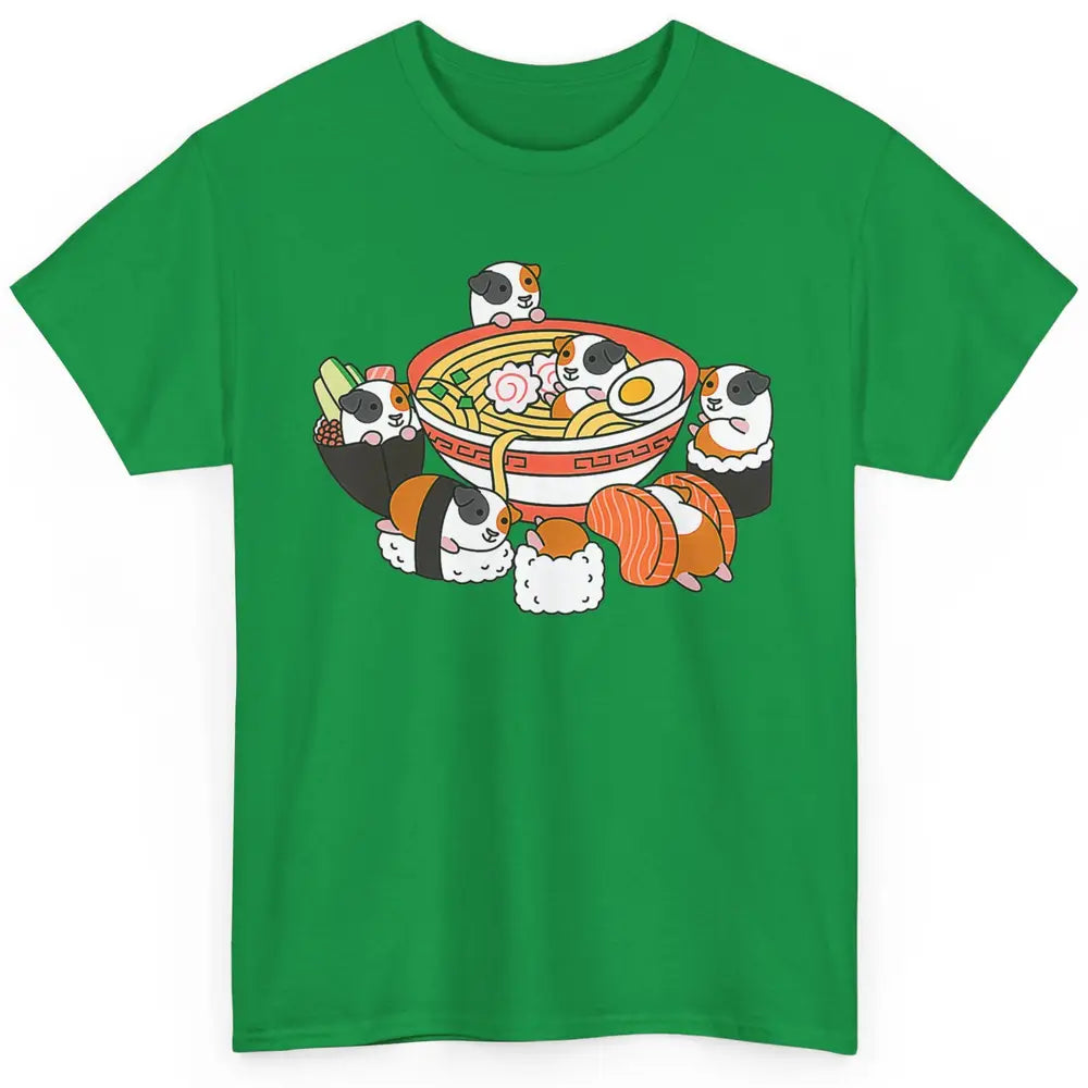 Cute Kawaii Guinea Pig Sushi Ramen Bowl Pet Animal Hamster Classic Unisex T-Shirt