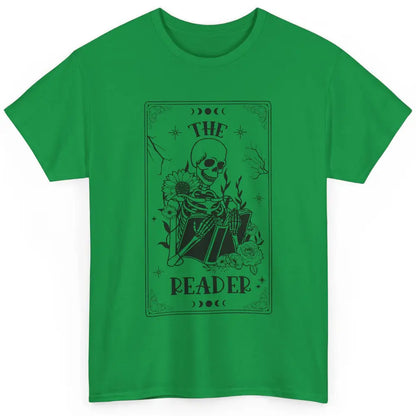 The Reader Skeleton Tarot Card Halloween Reader Book Lovers Classic Unisex T-Shirt