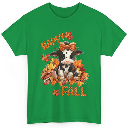 Cute Baby Cow Bandana Hay Fall Pumpkin Thanksgiving Autumn Classic Unisex T-Shirt