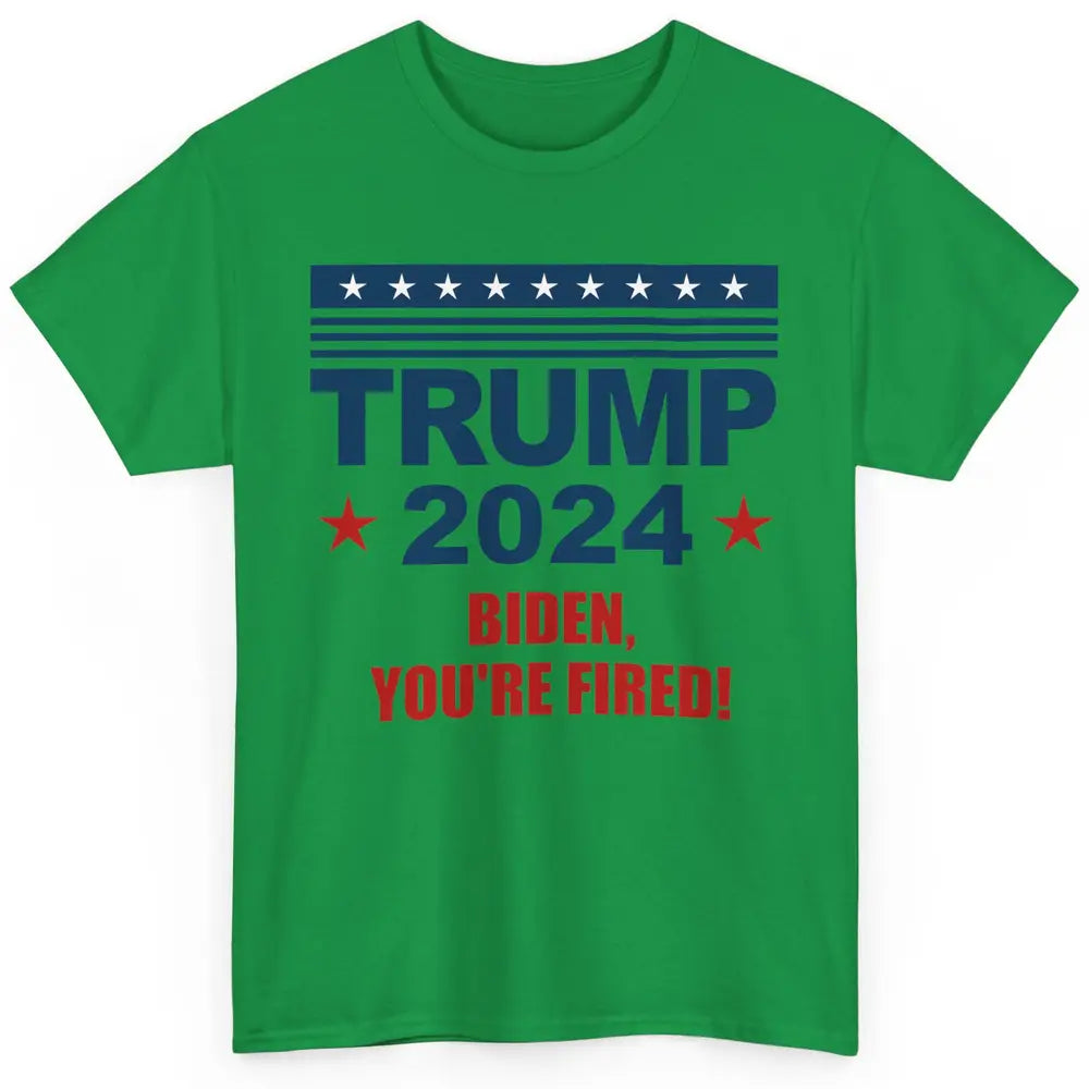 Retro US Flag Trump 2024 Return Biden You're Fired Patriot Classic Unisex T-Shirt