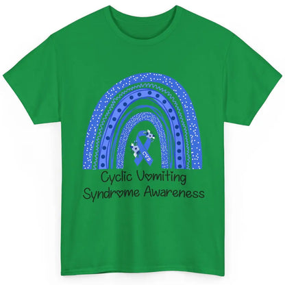 Cyclic Vomiting Syndrome Awareness Blue Ribbon Rainbow Classic Unisex T-Shirt