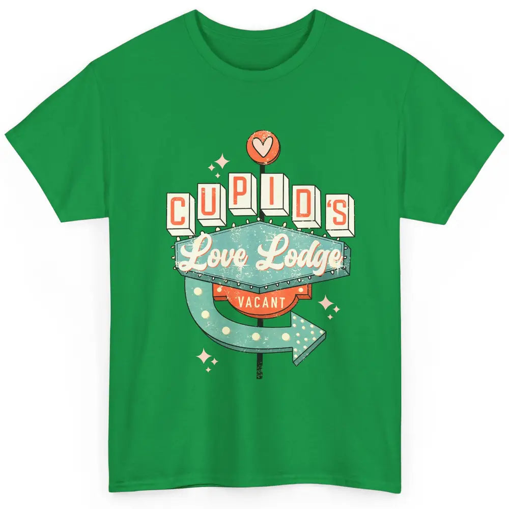 Retro Valentines Cupid's Love Lodges Funny Couples Valentine Classic Unisex T-Shirt